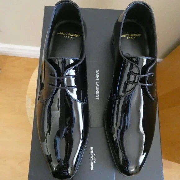 Saint Laurent Women Patent Leather Shoes Size 37.5 - Picture 3 of 10
